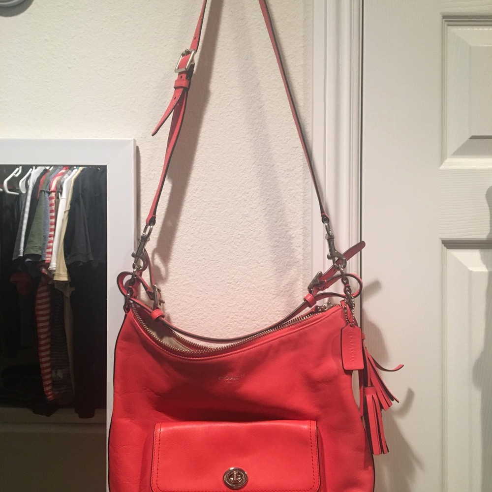 Coach Legacy Coral Leather Purse - Picture 2 of 8